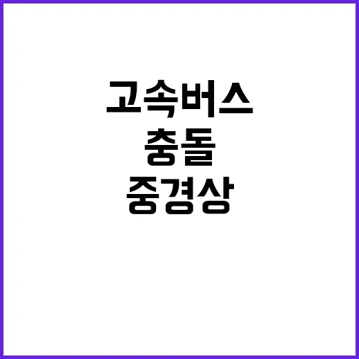 고속버스 충돌 사고 22명 중경상 발생!