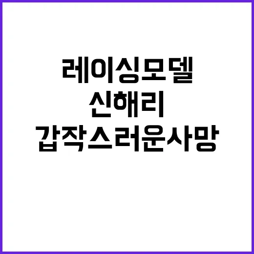 신해리 유명 레이싱모델의 갑작스러운 사망 소식!