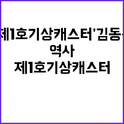 ‘제1호 기상캐스터’ 김동완 역사 속으로 사라지다.