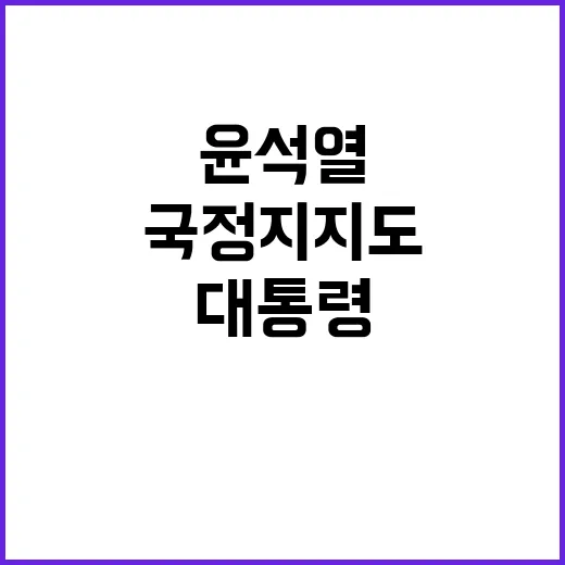 국정 지지도 윤석열 대통령의 미래를 결정짓는다!