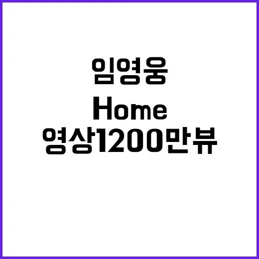 임영웅 Home 영상 1200만뷰 넘었다! 클릭 필수!