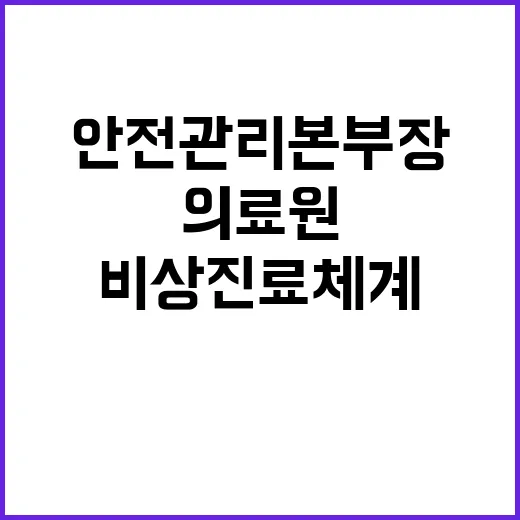 비상진료체계 홍성의…