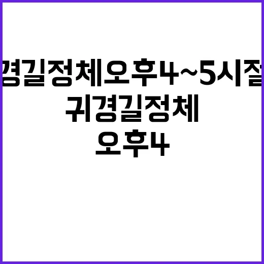 강릉 귀경길 정체 …