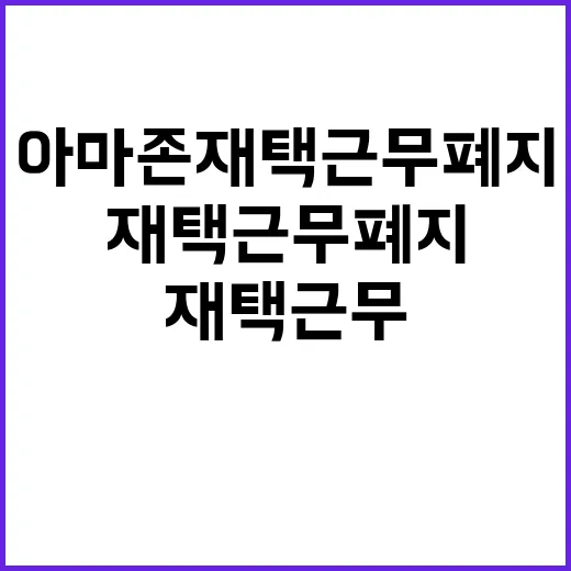 아마존 재택근무 폐…