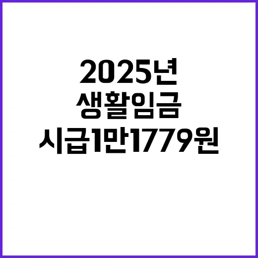 생활임금 2025년 시급 1만 1779원 확정!