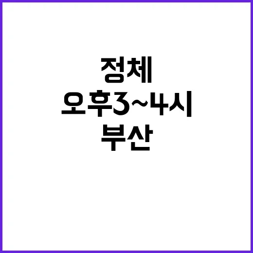 정체 현상 부산→서…