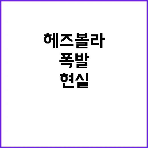 헤즈볼라 폭발 영화…