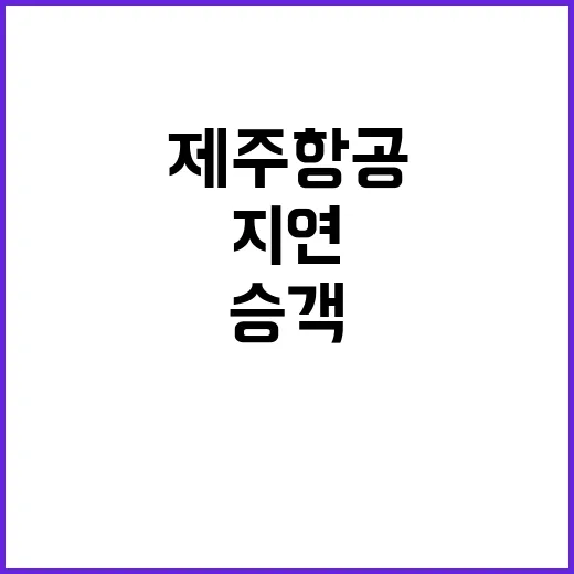 지연 운항 제주항공…