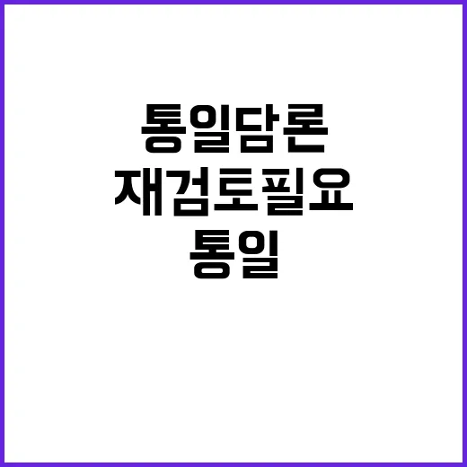 통일 담론 재검토 …