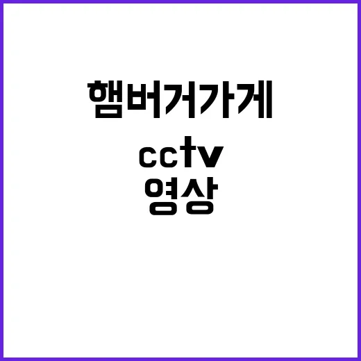 대로 가로질러 햄버거 가게 CCTV 충격 영상 공개!