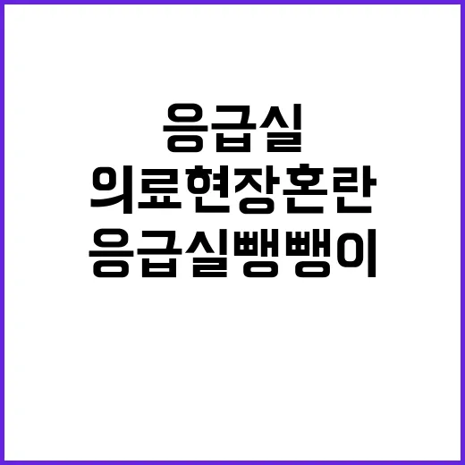 응급실 뺑뺑이 충북 지역 의료 현장 혼란 발생!