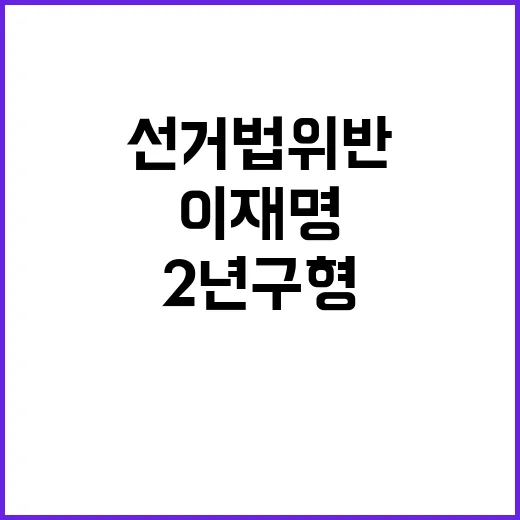 선거법 위반 이재명…