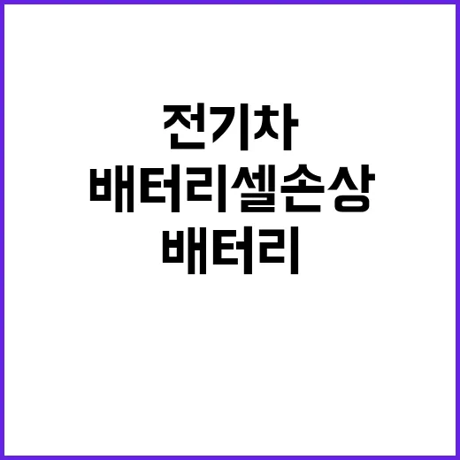 전기차 불 배터리셀 손상 의혹 커진다!