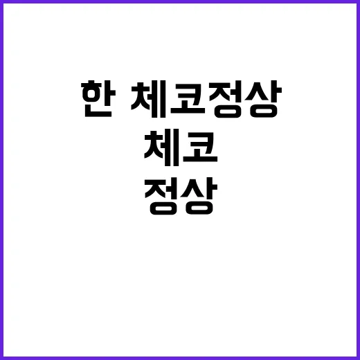 전략적 파트너십 한·체코 정상회담이 보여준 미래!