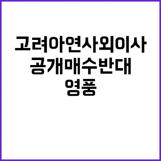 고려아연 사외이사들…