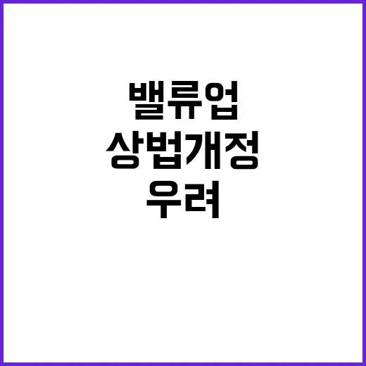 상법 개정 부작용과 밸류업 우려의 현실!