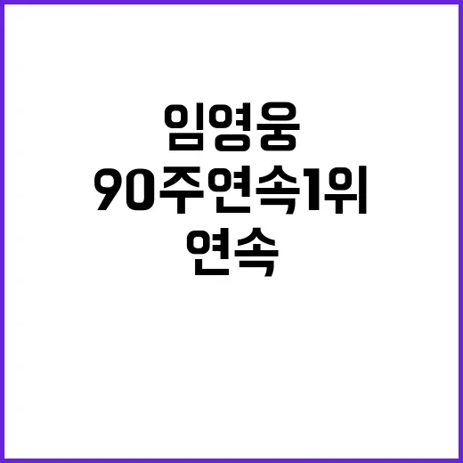 임영웅 90주 연속 1위 대기록의 주인공!