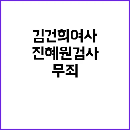 김건희 여사 무죄 …