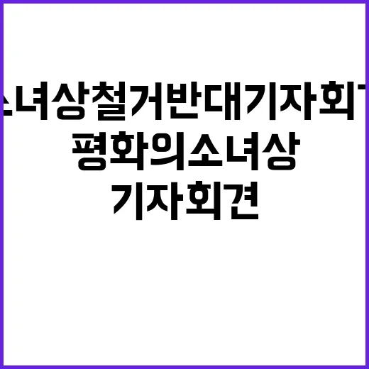 평화의 소녀상 철거 반대 기자회견 현장 공개!