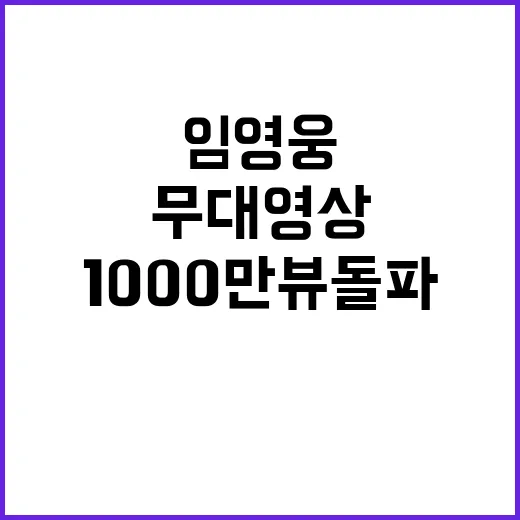 홍시 무대영상 임영웅 1000만뷰 돌파!