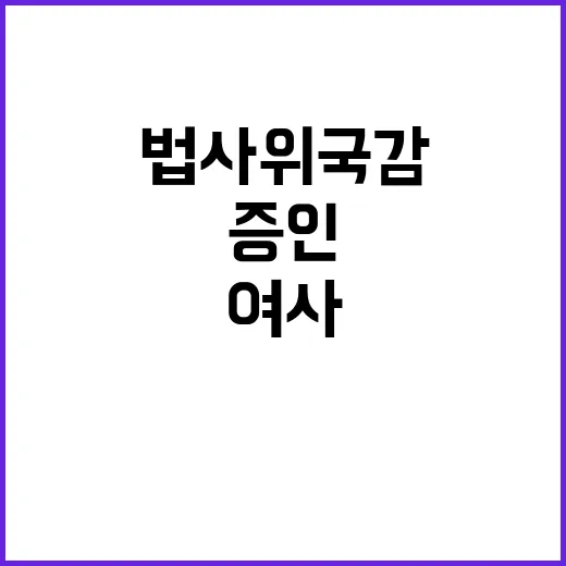 김여사 법사위 국감…