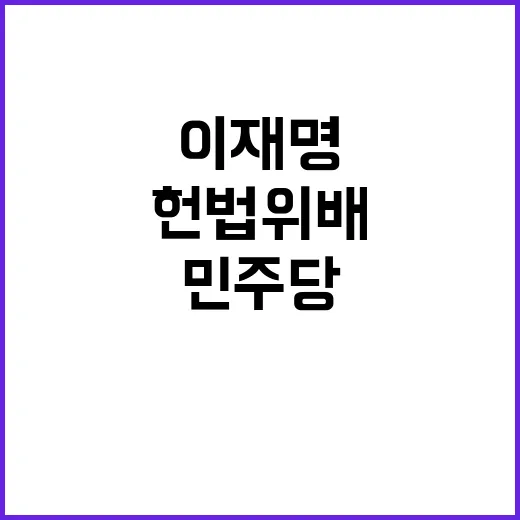 헌법 위배 이재명 …