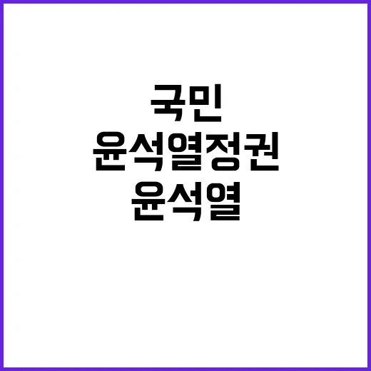 국민 윤석열 정권에…