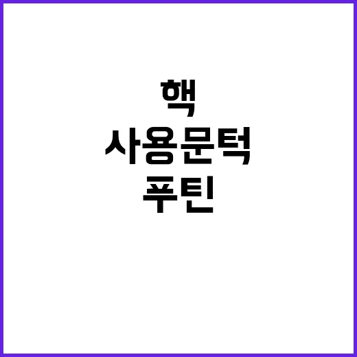 푸틴 핵 무기 사용…