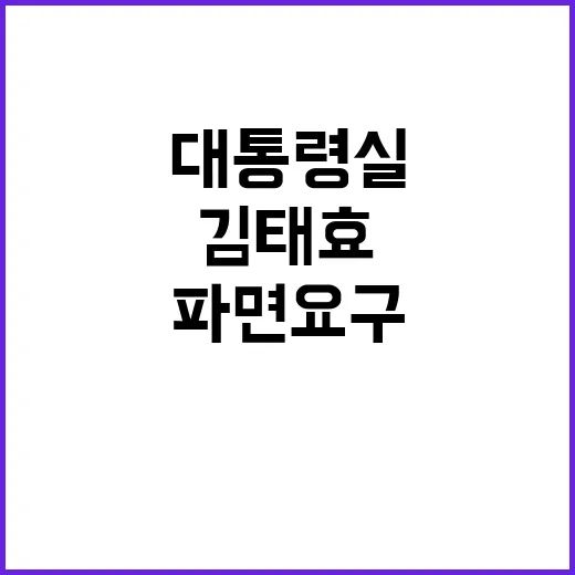 차렷 김태효 파면 …