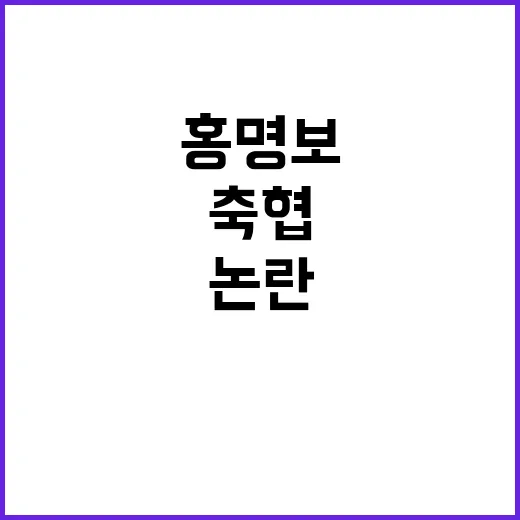 홍명보 위증 논란 …