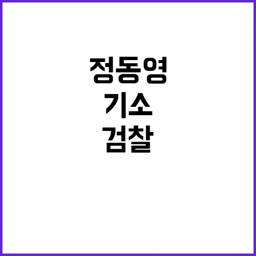 검찰 정동영 기소! 정치적 파란 예상된다.