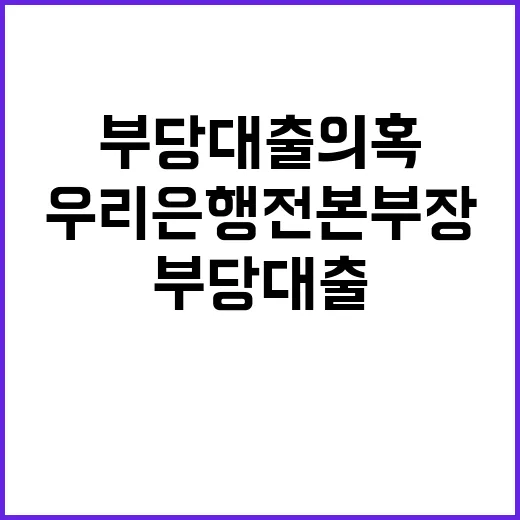 부당대출 의혹 우리은행 전 본부장 심사 시작!