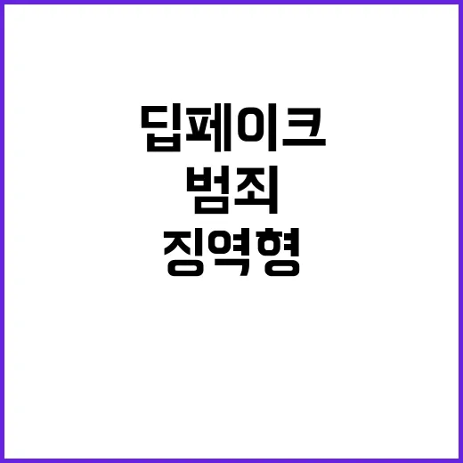 딥페이크 범죄 징역…