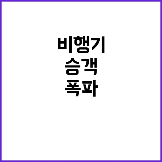 비행기 폭파 위협한 여성 승객 121명 구출!