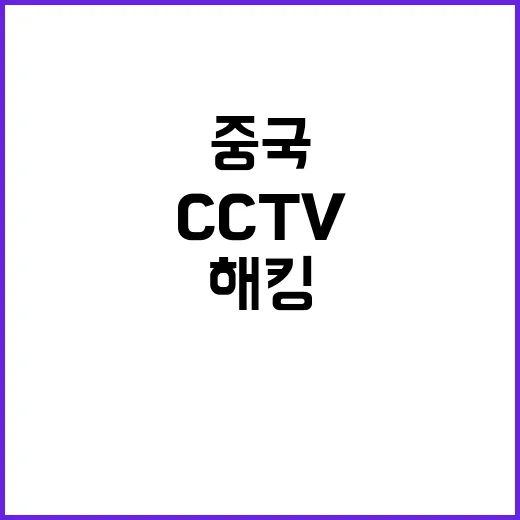 해킹 군부 중국 CCTV로 50억 손실 위기!