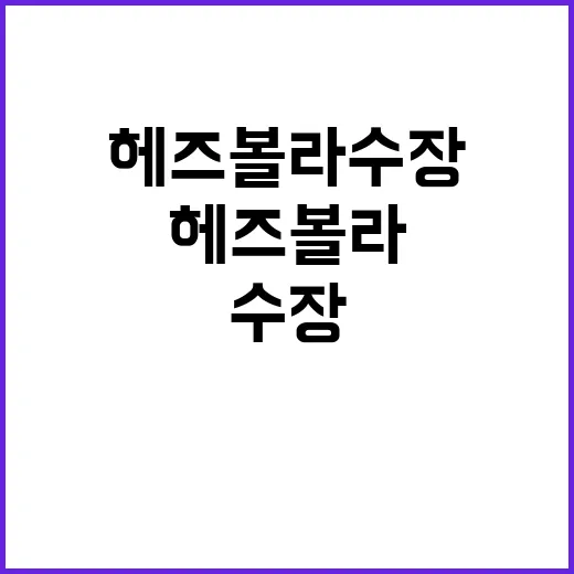 바이든 헤즈볼라 수…