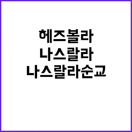 헤즈볼라 나스랄라 순교 소식에 긴장 고조!