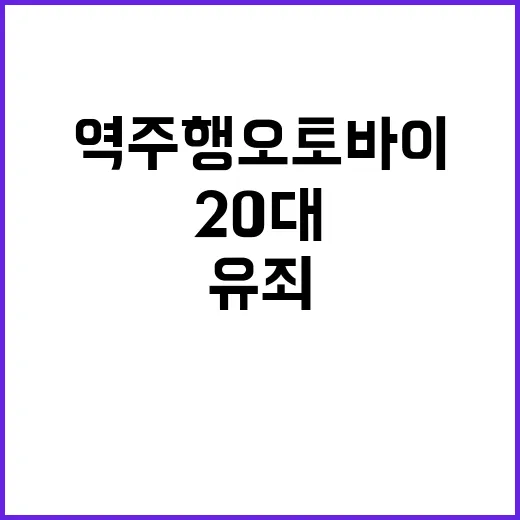 역주행 오토바이 20대 유죄 판결 소식 공개!