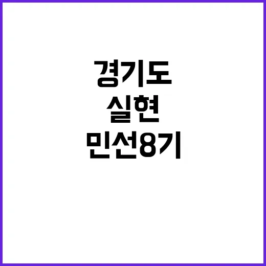 아이디어 혁신 경기도 민선8기 실현 방안 공개!