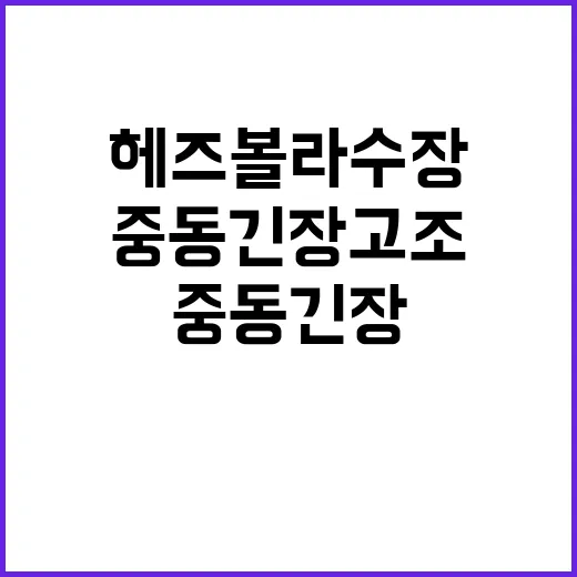 헤즈볼라 수장 피살…