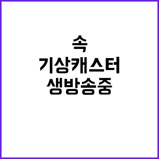 사람 구한 기상캐스터 생방송 중 물속 사투!