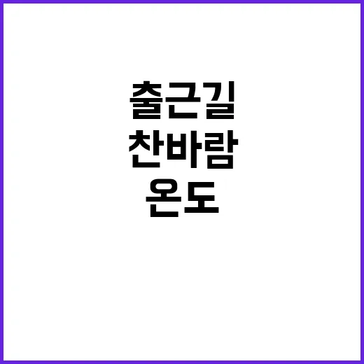 찬바람 출근길 온도…