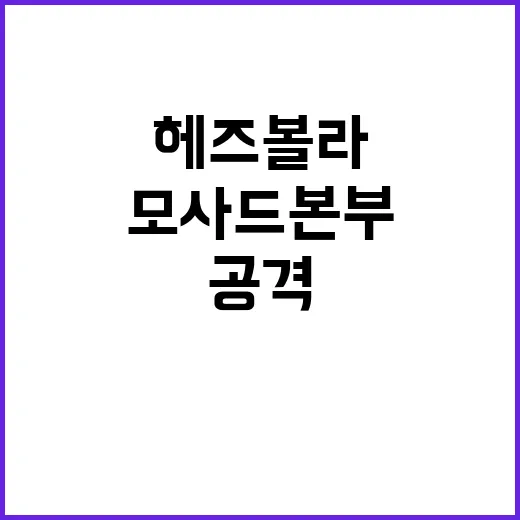 헤즈볼라 모사드 본…