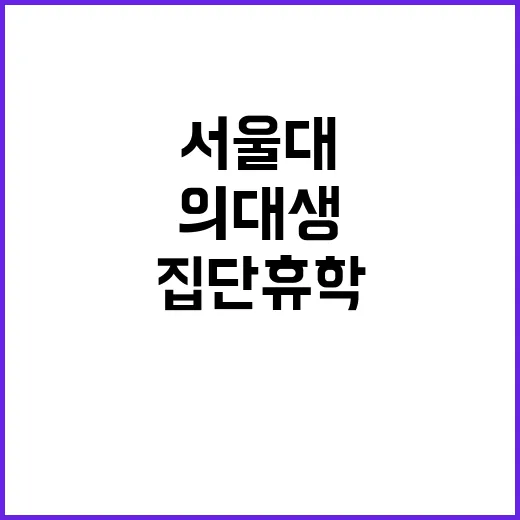 서울대 의대생 집단…