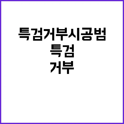 특검 거부 시 공범으로 간주된다!