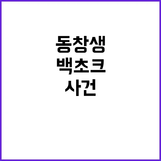 ‘백초크’ 동창생 …