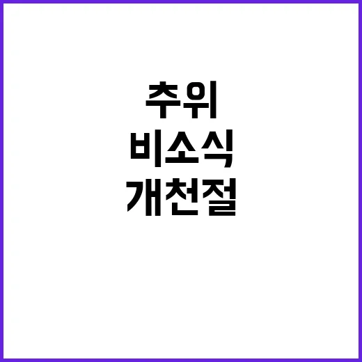 날씨 개천절 비 소식 추위로 길어진 가을!