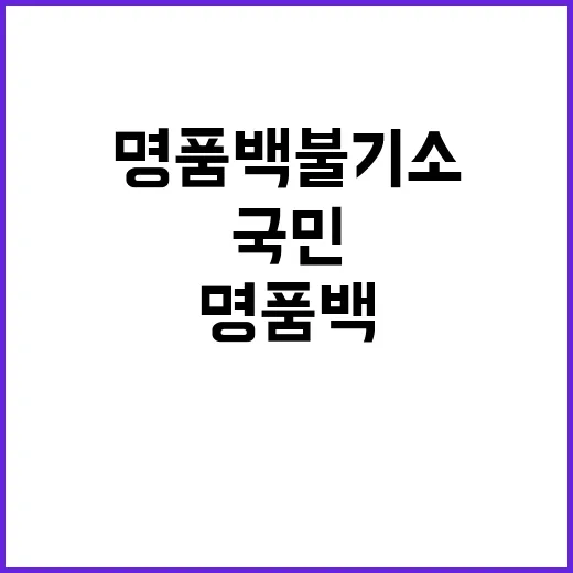 명품백 불기소 국민 반응은?