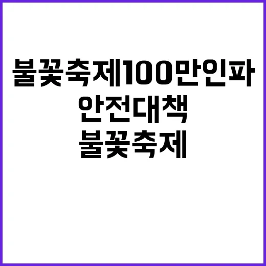 불꽃축제 100만 인파 안전대책에 관심 집중!