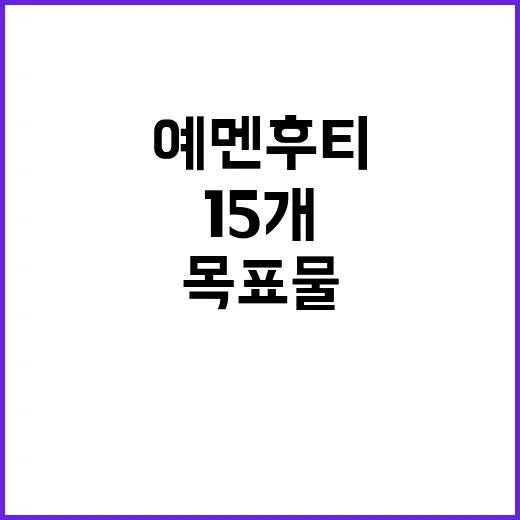 “미국 예멘 후티 목표물 15개 타격 공식 발표”